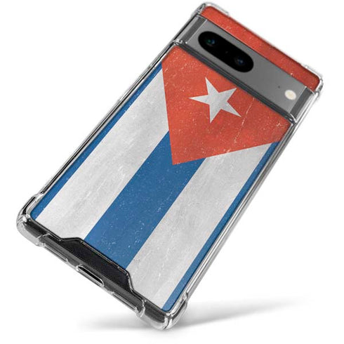 Cuban Flag Distressed Google Pixel 8 Clear Case